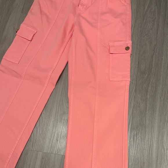 Judy Blue Pink Straight Leg Women's Cargo Jeans Size 5/27 - Picture 5 of 9